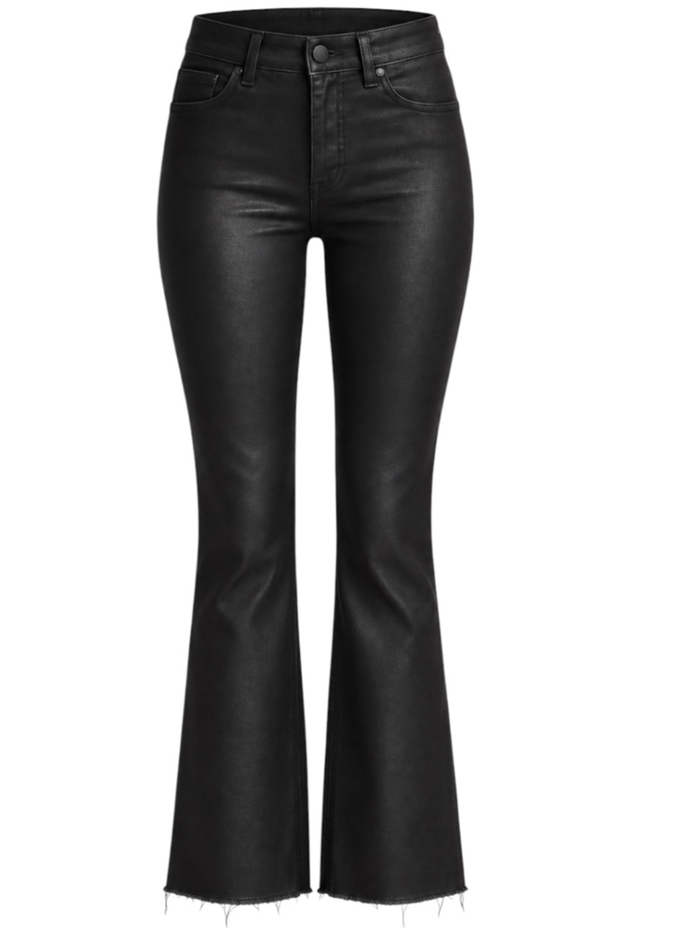 DL1961 Bridget Boot High Rise Instasculpt Black Coated Crop Jeans Size 23 NWT